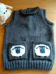 Pull débardeur "moutons" 2 ans